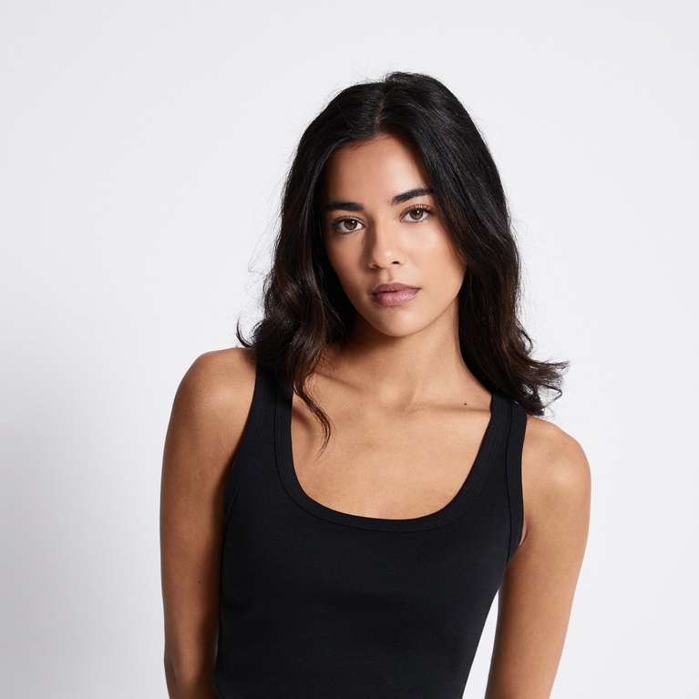 Basic ribbed tank top "Johanna"